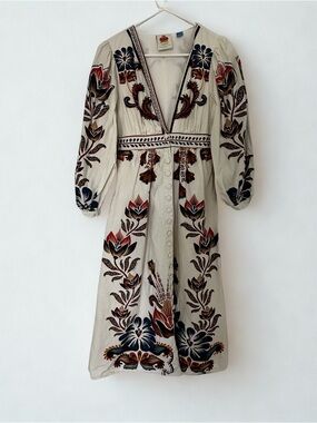 Farm Rio for Anthropologie V-neck Boho Dress